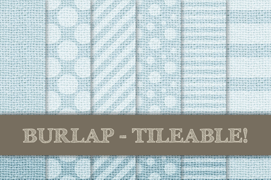Burlap Digital Papers - Soft Blue in Patterns - product preview 8