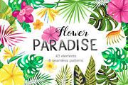 Vector Flower Paradise Set