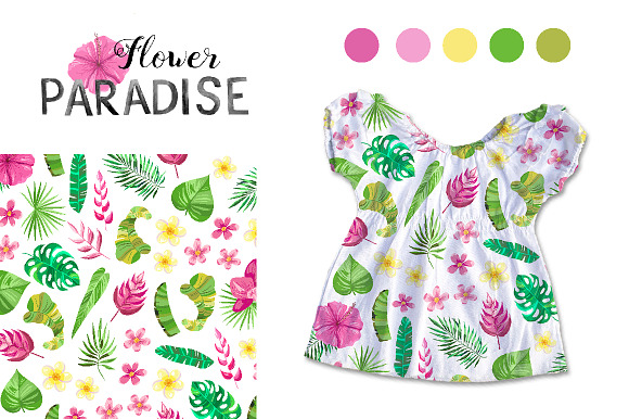 Vector Flower Paradise Set in Illustrations - product preview 4
