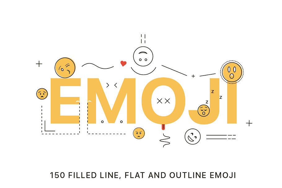 Line emoji in Heart Emoticons - product preview 8