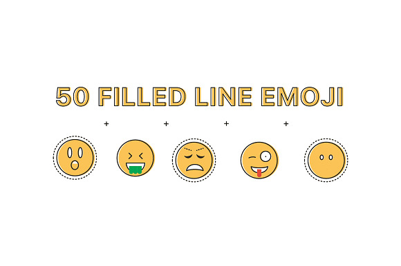Line emoji in Heart Emoticons - product preview 1