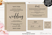 Kraft Paper Wedding Invitation Set