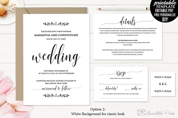 Kraft Paper Wedding Invitation Set in Wedding Templates - product preview 1