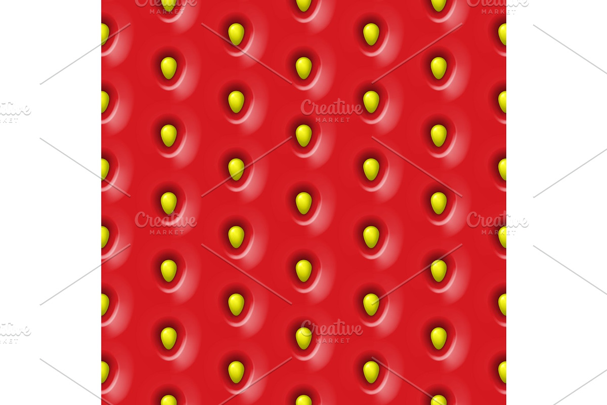 Seamless strawberry pattern in Illustrations - product preview 8