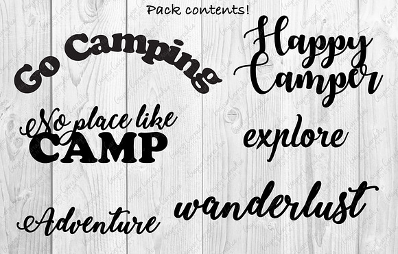 Camping silhouette collection in Illustrations - product preview 3