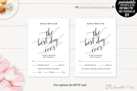 Classic Wedding Invitation Set in Wedding Templates - product preview 1