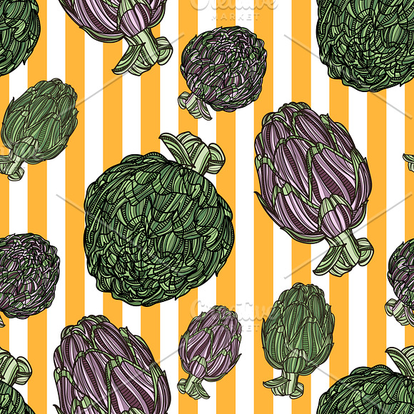 Artichoke vector collection in Illustrations - product preview 3