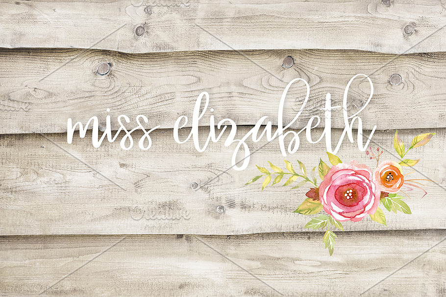 Miss Elizabeth Font in Scrapbooking Fonts - product preview 8