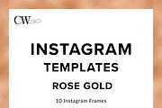 Rosegold Instagram Templates
