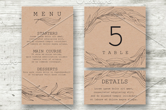 Wedding Vector Invitations Suite in Wedding Templates - product preview 2