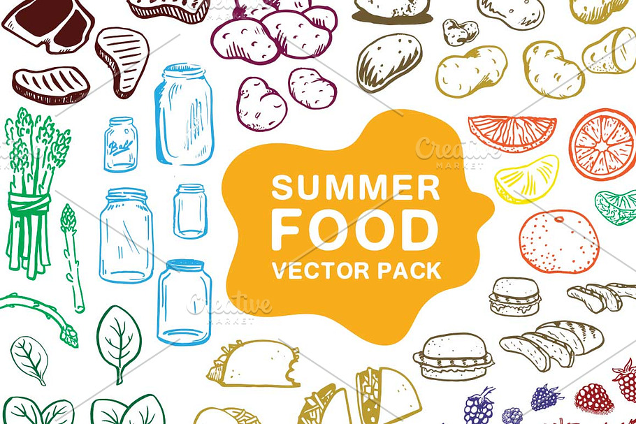 Summer Foods Vector Pack