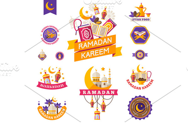 Set Of Vintage Ramadan Kareem Badges