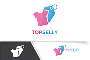 Logo combination of cloth and tag