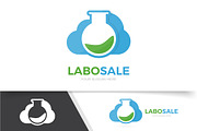 Logo combination of flask and cloud