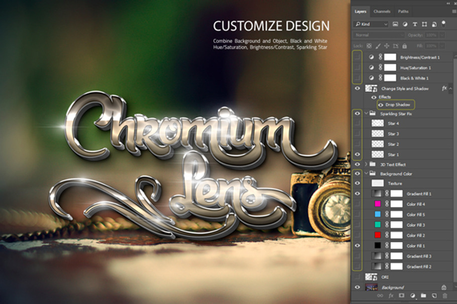 3D Silver Text Effect in Photoshop Layer Styles - product preview 8