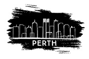 Perth Skyline Silhouette. 