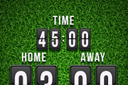 Football soccer scoreboard