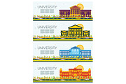Set of University Study Banners.