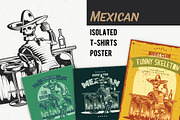 Mexican T-shirts And Poster Labels