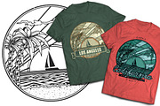 California T-shirt And Poster Labels