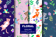 12 Floral seamless patterns