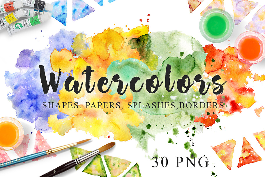 Watercolor Texture Clipart in Textures - product preview 8