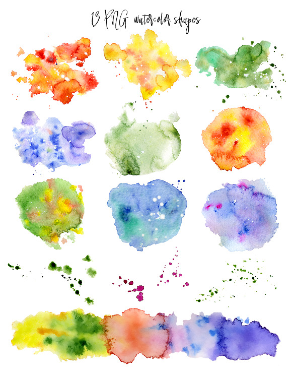 Watercolor Texture Clipart in Textures - product preview 1