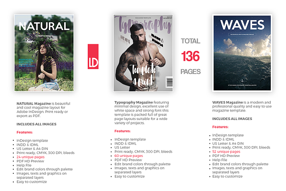 Lifestyle - Magazine Bundle 01 in Magazine Templates - product preview 1