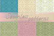 Set of 10 seamless laced backgrounds