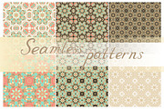 Set of seamless decorative patterns