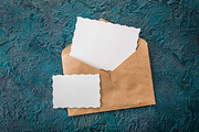 Blank card and envelope