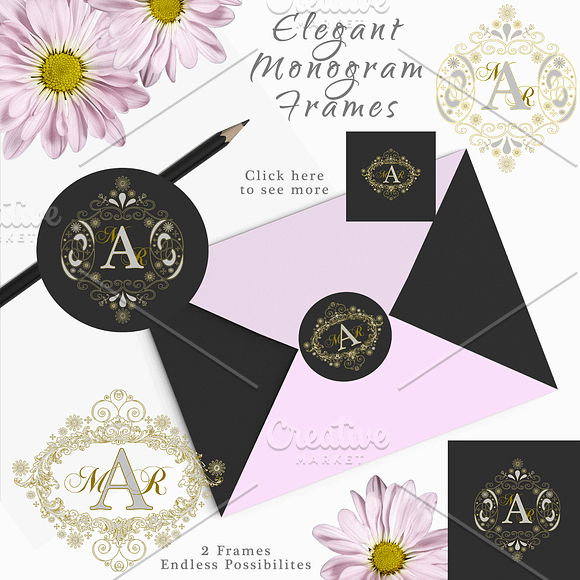 Monograms Logo Stationery & Weddings in Illustrations - product preview 1