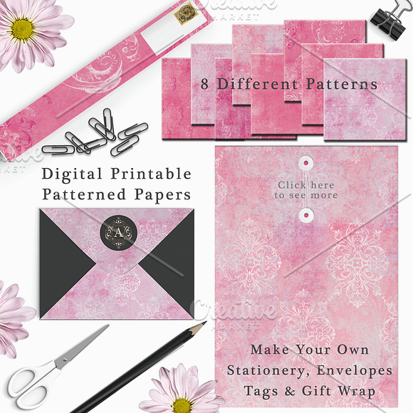 ADORE ME Damask Background Papers in Patterns - product preview 5