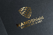 Abstract Nano Shield Logo designs