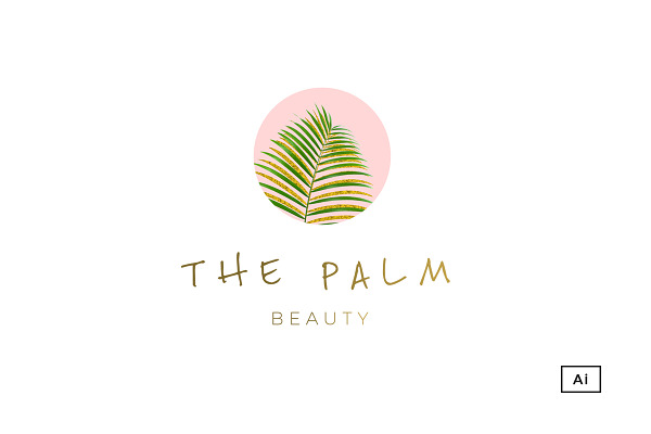 The Palm Tropical Logo Template