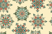 Seamless Pattern and Snowflakes