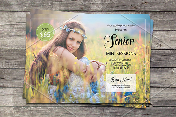 Senior Mini Session Template-V576 in Flyer Templates - product preview 2