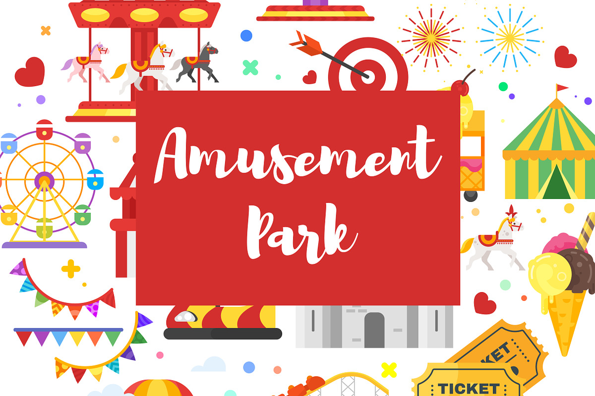 Amusement park icons in Infographic Icons - product preview 8
