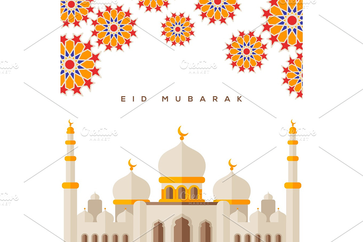 Muslim mosque on white background in Illustrations - product preview 8