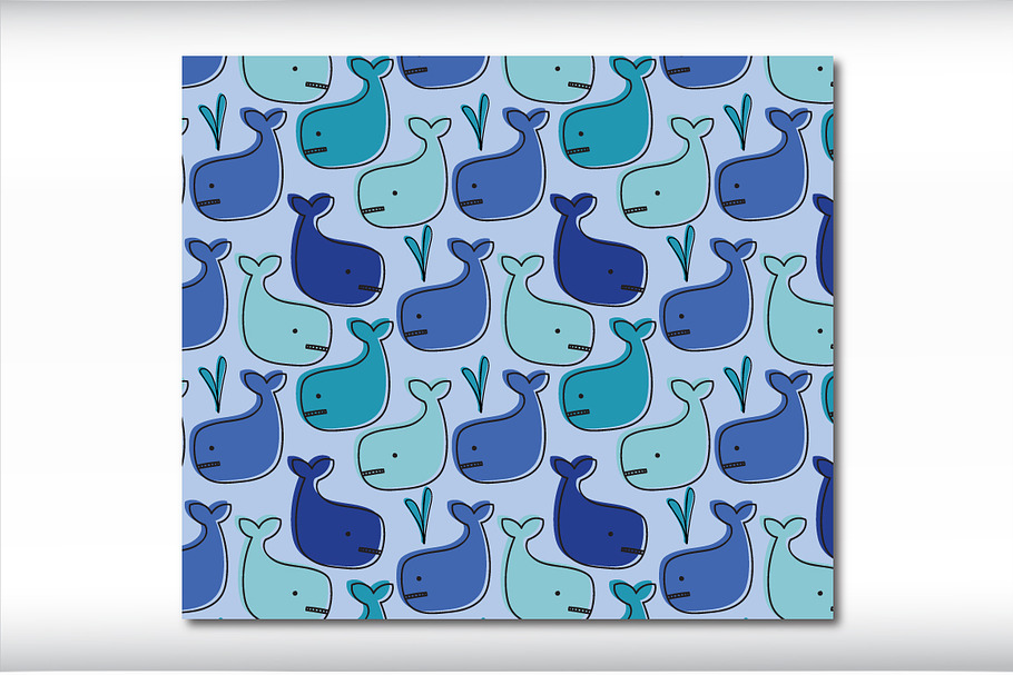 Whale Seamless Repeat Pattern