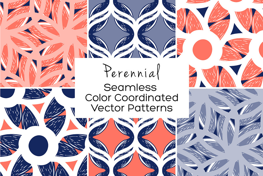 Perennial Seamless Vector Patterns