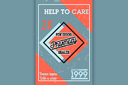 Color vintage pharmacy banner