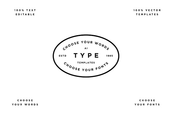 Type Template Bundle in Logo Templates - product preview 12