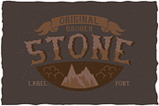 Stone Angry Look Label Typeface