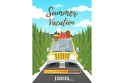 Summer vacation loading poster.