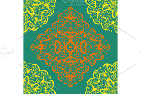 Orient Seamless Pattern. Vintage decorative elements. Hand drawn background. Islam, Arabic, Indian, Ottoman, Asian motifs