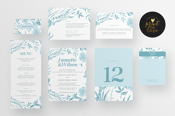 Wedding Invitation Suite - Jannette in Wedding Templates - product preview 1