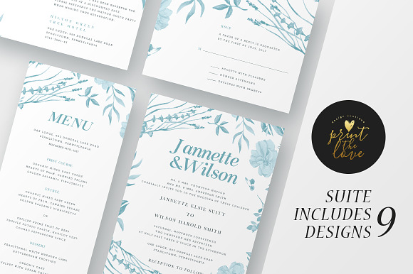 Wedding Invitation Suite - Jannette in Wedding Templates - product preview 2
