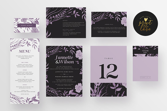 Wedding Invitation Suite - Jannette in Wedding Templates - product preview 4