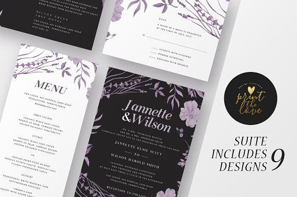 Wedding Invitation Suite - Jannette in Wedding Templates - product preview 5